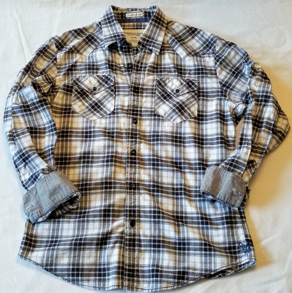 American Eagle vintage fit plaid shirt